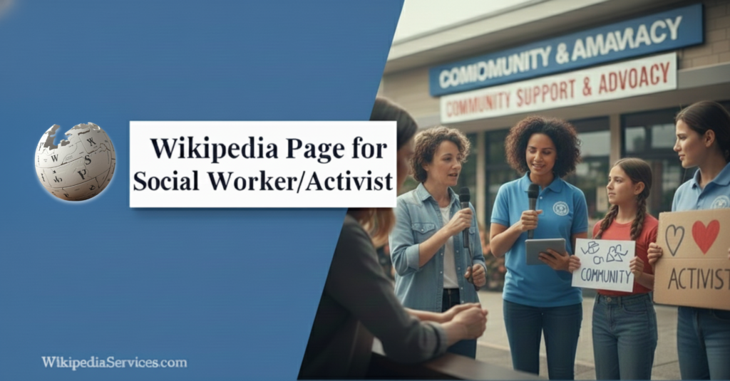 Wikipedia Page for Social Activist, NGO